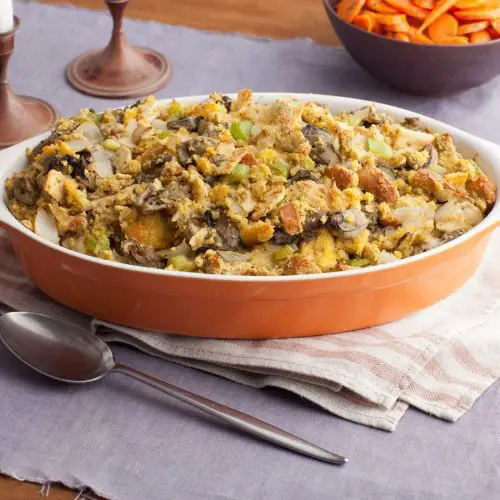 Southern Cornbread Dressing With Oysters and Sausage Recipe